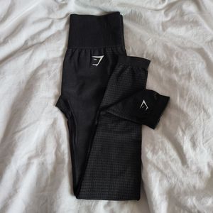 Gymshark Vital Seamless 2.0 Leggings Black Marl Size S